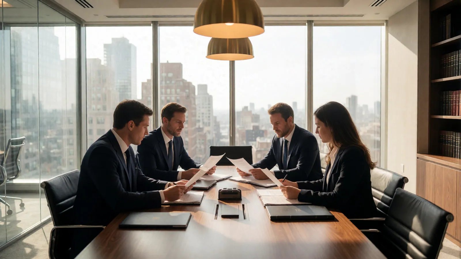 Attorneys meeting in the conference room at Woodside Law & Legal PLLC