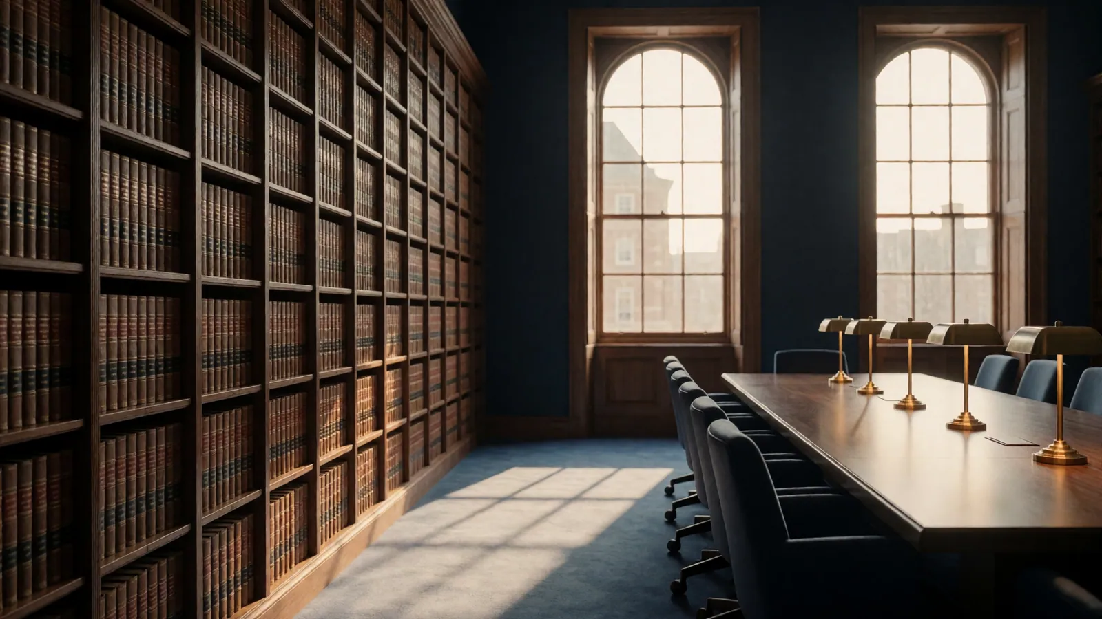 The law library and conference room at Woodside Law & Legal PLLC